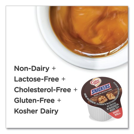 Coffee Mate Liquid Coffee Creamer, Snickers, 0.38oz Mini Cups, PK200 61425